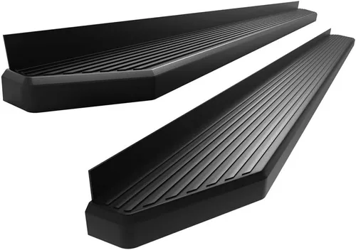 Vista 8 de HD Ridez Estribo de estilo plano de 6 pulgadas pulido compatible con Dodge Dakota 1999-2000 Quad Cab y Dodge Durango 1997-2000