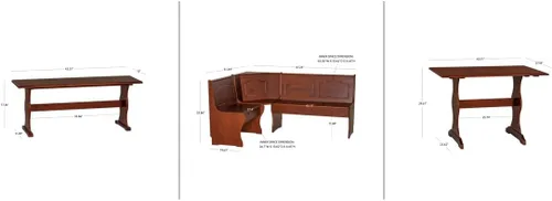 Vista 3 de Linon Rincón de cocina Chelsea Walnut Nuez