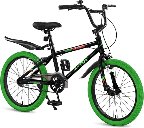 Vista 10 de Bicicleta infantil de 20 pulgadas estilo BMX, bicicletas para niñas y niños de 8 a 12 años, bicicleta de una sola velocidad para niños y niñas