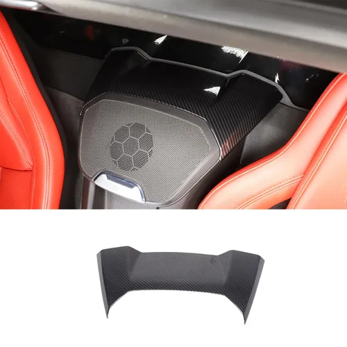 Vista 8 de Cubierta del panel superior del altavoz trasero compatible con Chevrolet Corvette C8 2020-2023, cubierta de altavoz de cascada de consola