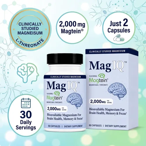 Vista 3 de Utzy Naturals MagIQ Apoyo cognitivo, calma y sueño 60 cápsulas