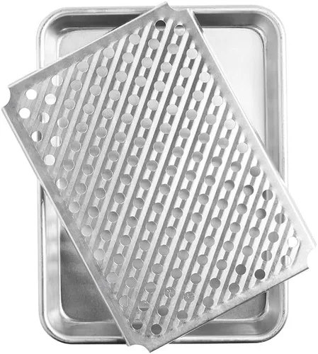 Vista 7 de Nordic Ware Naturals Media hoja con horno multiusos y estante de refrigeración