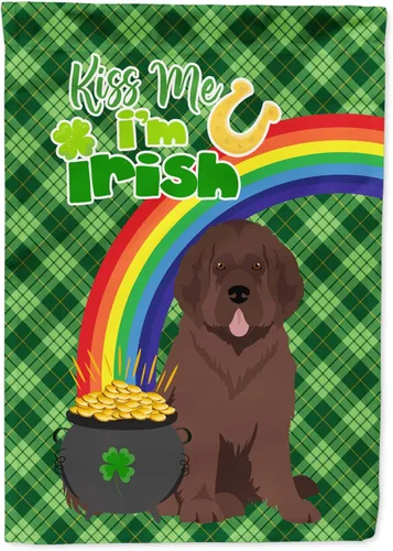 Vista 93 de Caroline's Treasures WDK4731GF - Bandera decorativa para jardín del día de San Patricio, color negro y tostado, Airedale Terrier, para jardín