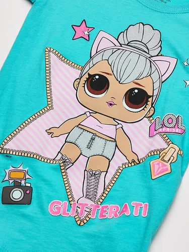 Vista 2 de L.O.L. Surprise! Camiseta de manga corta Little Glitterati Kitty Queen para niña