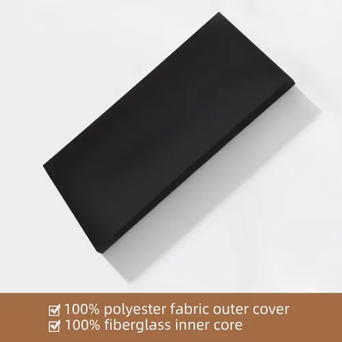 Vista 3 de FAHKNS Paneles de pared acústicos absorbentes de sonido: 48 "x24" x 2 "paneles de pared insonorizados de fibra de vidrio, paneles de aislamiento