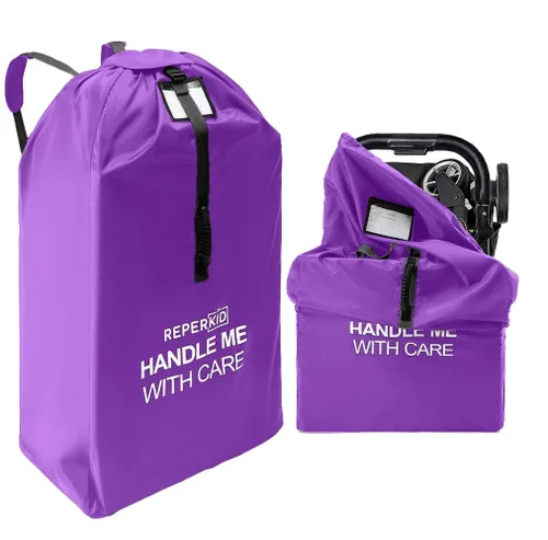 Vista 10 de reperkid Bolsa grande para cochecito para viajes en avión, negro y verde, 47 pulgadas de alto x 24 pulgadas de ancho x 15 pulgadas de profundidad