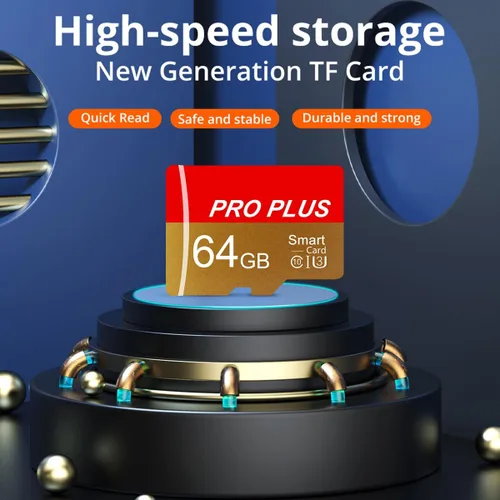 Vista 4 de Paquete de 3 tarjetas TF de 64 GB con adaptador, tarjeta de memoria de alta velocidad, tarjeta TF de memoria UHS-I C10 A1 para tableta/teléfono