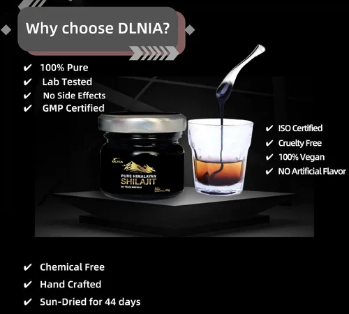 Vista 5 de Shilajit Suplemento de resina Shilajit orgánica pura del Himalaya, grado dorado+ con más de 85 oligominerales con 75% de ácido fúlvico, energía