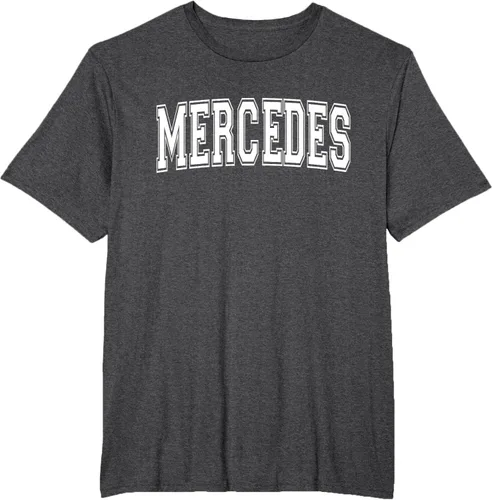 Vista 61 de MERCEDES TX TEXAS USA - Camiseta deportiva vintage estilo Varsity, Negro, S