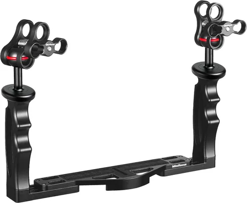 Vista 8 de MINIFOCUS Soporte de bandeja para mango de cámara subacuática, soporte estabilizador de video de aleación de aluminio extensible con soporte
