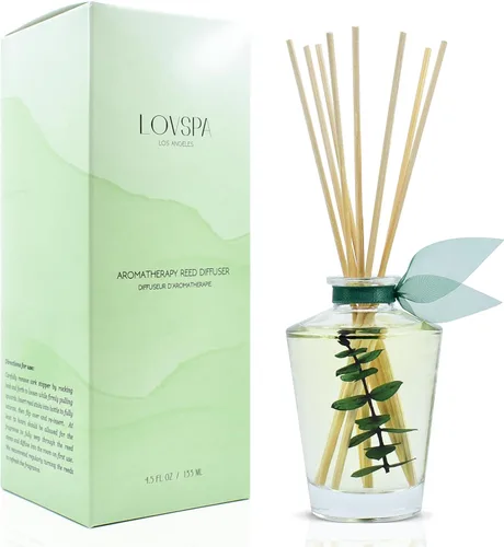 Vista 55 de Juego de difusor de varillas y varillas perfumadas de aloe y lino, lino limpio, flores blancas, cítricos y aloe húmedo, difusor de aroma fresco