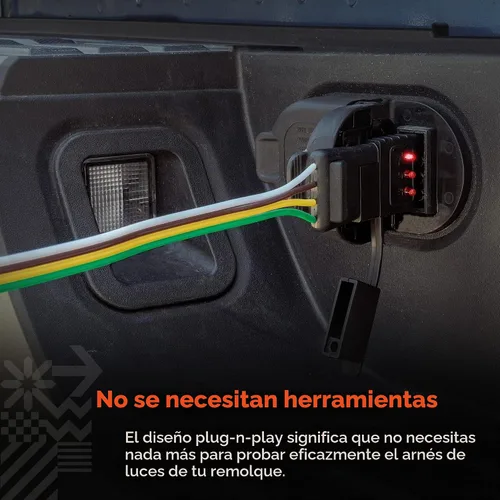 Vista 5 de Verdadero MODS 4-Way Flat Trailer Light Tester 4-Pin Cableado Circuito