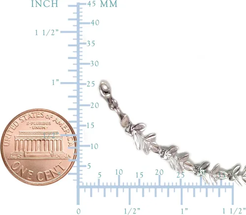 Vista 3 de Plata de ley griega Leafs de oliva pulsera, 7