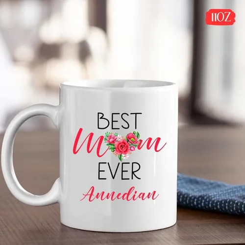 Vista 4 de Taza personalizada para mamá, taza de café personalizada con nombre, idea de regalo para mamá, regalo para mamá, taza para mamá, taza para mamá