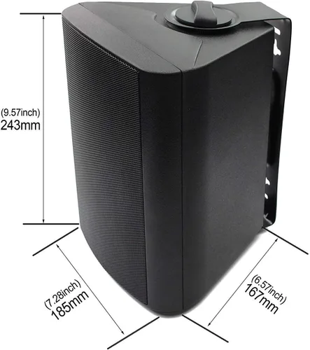Vista 8 de Herdio Altavoces Bluetooth para interiores y exteriores de 5.25 pulgadas, sistema de montaje en pared con cable impermeable para patio, 300 vatios