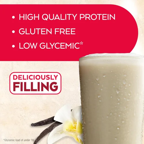 Vista 5 de Atkins Batido de proteína tamaño comida con crema de vainilla, 23 g de proteína, bajo en glucemia, 3 g de carbohidratos, 1 g de azúcar, amigable