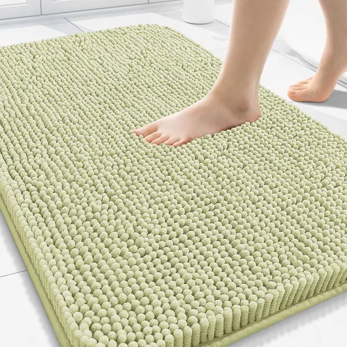 Vista 173 de Arotive Alfombras de baño de felpilla extrasuaves y absorbentes, de 24 x 16 pulgadas, lavables a máquina, parte trasera de goma antideslizante
