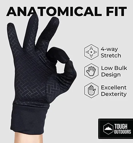 Vista 6 de Guantes de exteriores para pantalla táctil Guantes térmicos diseñados para correr, esquí, snowboard, ciclismo y enviar mensajes Mezcla de 90% nailon