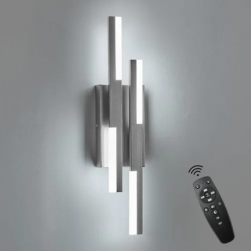 Vista 20 de Benkut - Aplique de pared LED moderno negro remoto para baño