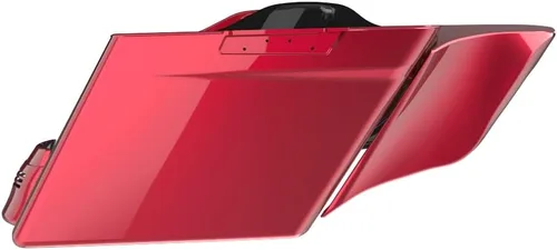 Vista 44 de Cubiertas laterales de alforjas estiradas para motocicleta, extensión extendida para Harley Touring 2014+ - Whisky ámbar Amber Whiskey