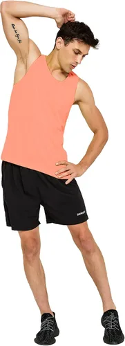 Vista 5 de DEMOZU Camiseta sin mangas de neón para hombre, brillante, para entrenamiento, gimnasio, atletismo, rave, fiesta, camiseta sin mangas