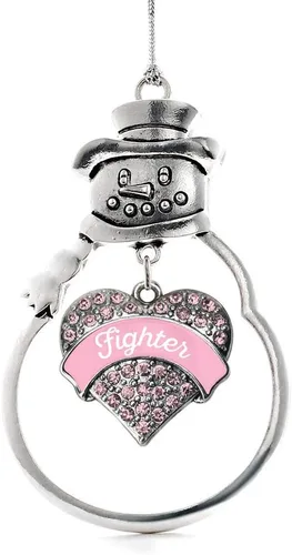 Vista 169 de Colgante de plata con diseño de Detroit con forma de corazón y muñeco de nieve con circonitas cúbicas