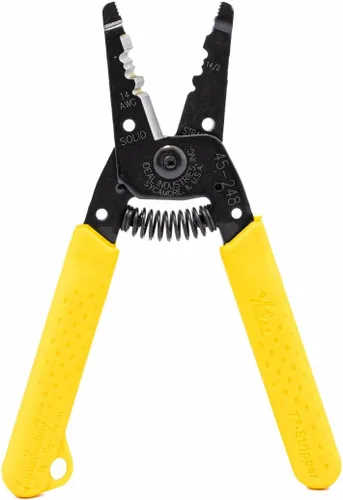Vista 15 de IDEAL Electrical 45-249 12/2 NM T-Stripper - 2/12 AWG, pelacables con agujeros de bucle, nariz de alicate, apertura automática con resorte