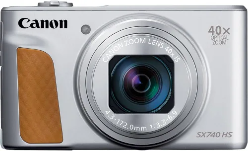 Vista 2 de Cámara digital Canon PowerShot SX740 HS (plata) Paquete con tarjeta de memoria SanDisk de 64 GB, trípode flexible de 12", lector de tarjetas de alta