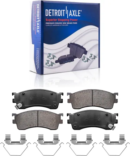 Vista 25 de Detroit Axle - Kit de frenos delanteros para Toyota 2007-2016 Tundra, 2008-2016 Sequoia, Pastillas de freno cerámicos para pinza de freno de disco