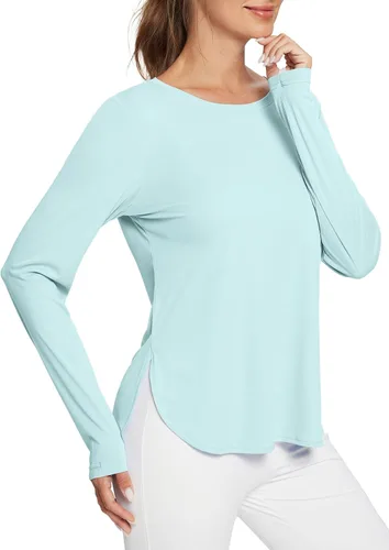 Vista 7 de BALEAF - Camisetas de sol de manga larga para mujer, con FPU 50+, para senderismo, ligeras, de secado rápido, protección contra rayos ultravioleta