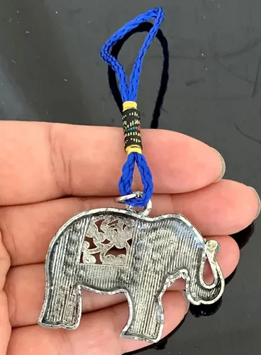 Vista 4 de Betterdecor Amuleto colgante de ojo malvado azul con elefante para protección -049