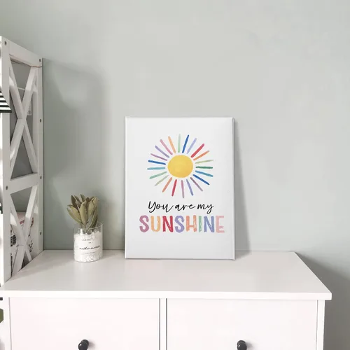 Vista 4 de PHAMTE Arte de pared con texto en inglés «You Are My Sunshine» con texto en inglés «You Are My Sunshine» («You Are My Sunshine»)