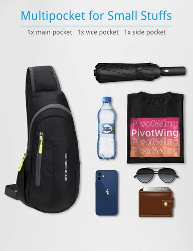 Vista 2 de Mochila cruzada para hombres y mujeres, mochila para el pecho, bolsa de hombro, gimnasio, ciclismo, viajes, deportes al aire libre