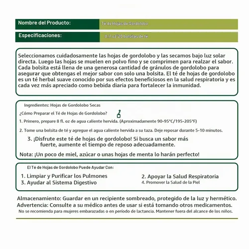 Vista 7 de Samcci - Bolsas de té de hoja de gordolobo, 0.11 onzas x 20 unidades, té