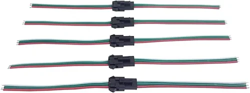 Vista 2 de 10 Sets 3 Pin JST SM macho hembra enchufe LED Cable 5.9 in 22awg alambre para WS2812B WS2812 WS2811 SK6812 SK6812-RGBW LED tira de luz