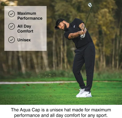 Vista 7 de Hydro - Gorra de béisbol impermeable para deportes, resistente al agua, para todos los días, golf, talla única, unisex, Negro