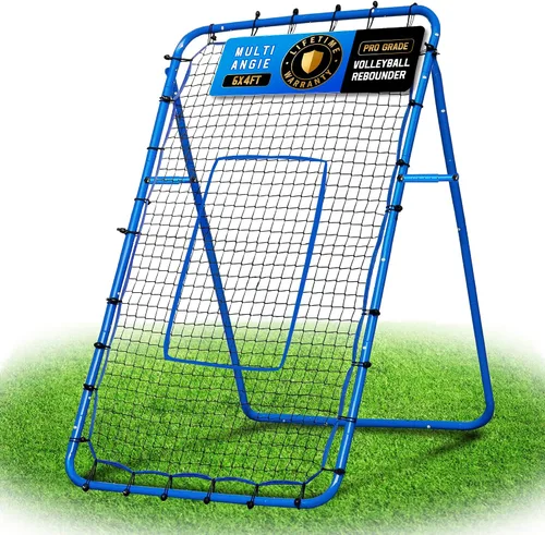 Vista 10 de Volleyball Lacrosse Rebound Net Pro, WINTHAI Lacrosse Rebounder for Backyard, 7x4FT/6x4FT/4x4FT Bounce Back Net with Target Strike Zone, Easy Quick