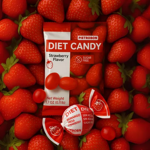 Vista 6 de Strawberry Diet Candy 1.7oz – Caramelo duro sin azúcar en forma de corazón – Envuelto individualmente, bocadillos sin azúcar, mini caramelo