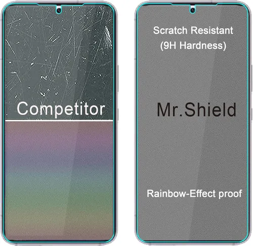 Vista 5 de Mr.Shield - Protector de pantalla para Samsung Galaxy S24 Plus/S24+ S25 Plus/S25+ Paquete de 3 vasos de vidrio templado Japón con dureza 9H