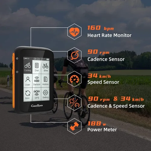 Vista 7 de COOSPO Paquete GPS Bike Computer BC200 Cadencia Sensor de Velocidad Bluetooth ANT+Ciclismo RPM Sensor BK467