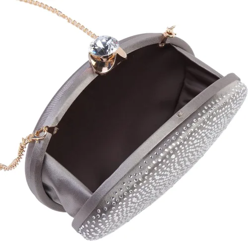 Vista 4 de Damara Womens Oval brillantes parte posterior suave Noche Bolsa