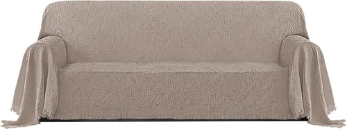 Vista 10 de PureFit Funda de sofá geométrica de jacquard con borlas - Fundas de sofá decorativas texturizadas y suaves lavables para sofá de 3 cojines, funda