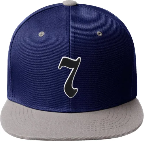 Vista 1595 de Daxton Gorra clásica con visera de billete plano con letras del alfabeto inglés antiguo de la A a la Z