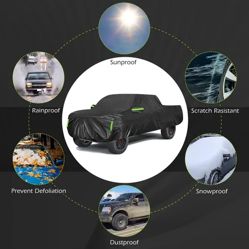 Vista 3 de DREAMIZER Funda para automóvil compatible con Toyota Tacoma 2016-2022 2023, funda impermeable para todo tipo de clima, cubierta completa