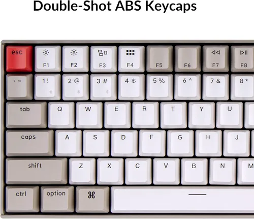 Vista 6 de Keychron K2 - Teclado mecánico con cable Bluetooth inalámbrico y USB para juegos con 75 % de diseño, interruptor rojo mecánico, compacto de 84