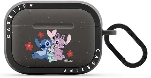 Vista 12 de CASETiFY AirPods Pro (1ª/2ª Gen) Estuche Bounce con Anillo [Colaboración Frozen] - Copo de Nieve de Anna - Taupe Mate