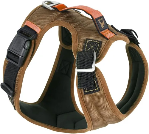 Vista 9 de Gooby Pioneer Arnés para perro con asa de control y capacidad de sujeción del cinturón de seguridad, grande, rojo No-pull front clip; Traffic