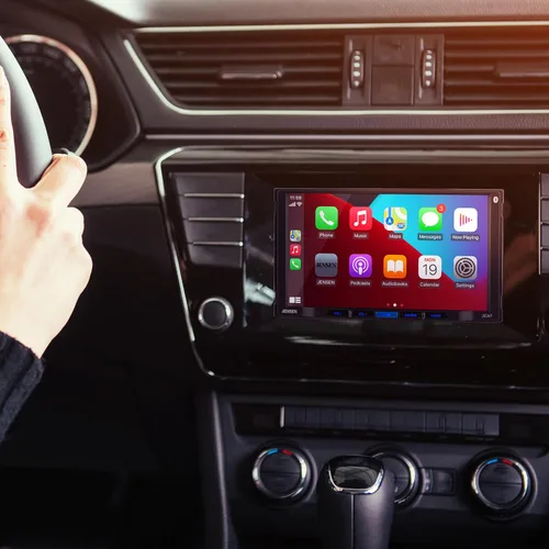 Vista 9 de [Usado] JENSEN J1CA7-BUC Apple CarPlay Android Auto certificado de 7 pulgadas Radio estéreo de coche con pantalla táctil doble DIN Llamadas