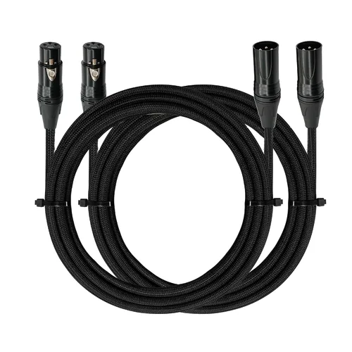Vista 11 de Cable XLR a XlR de alta calidad (3 pies 1 paquete) conector de cable equilibrado con cancelación de ruido, cables de micrófono XLR de 3 pines, cable