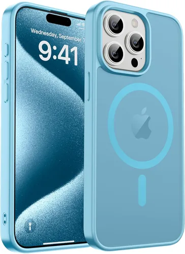Vista 94 de zapica Funda magnética para iPhone Air, con protector de pantalla de vidrio templado, compatible con MagSafe, translúcida mate, a prueba de golpes
